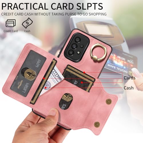 Housse portefeuille cuir noir multi-modèle compatible Galaxy A23 et A32 - 3
