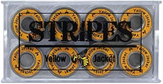 Yellow Jacket Premium Skateboard Bearings, Pro Longboard Bearings, 608, ABEC 9, Tropical Orange
