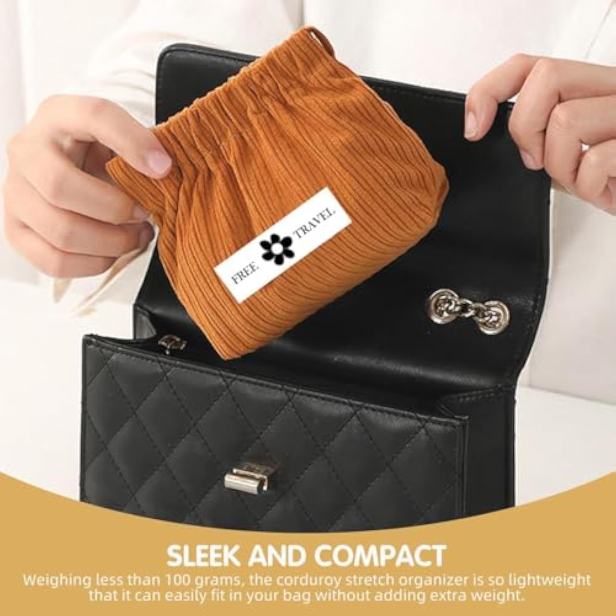 Quilted Cosmetic Travel Organizer with Love Quote