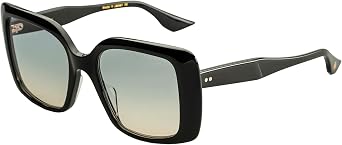 Dita ADABRAH DT DTS716 A-01 Black Plastic Butterfly Sunglasses Grey Gradient Lens