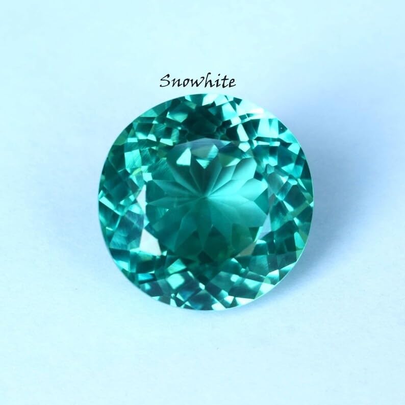76 Ct Natural Round Cut Sea Blue Tourmaline Loose Gemstone for Jewellery Making - 23x23x15 MM