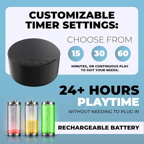 N3cessity Piano Sound Machine with 20 Soothing Piano Sounds, Bluetooth Speaker and Wireless Charger with Memory Function, Sleep Timer Baby Kids Adults Pets Sound Therapy for Home Office Travel - Image 5