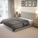 Mulberry Park 100% Pure King Silk Duvet Cover - 22 Momme Grade 6A Mulberry Silk Duvet Covers for Hai