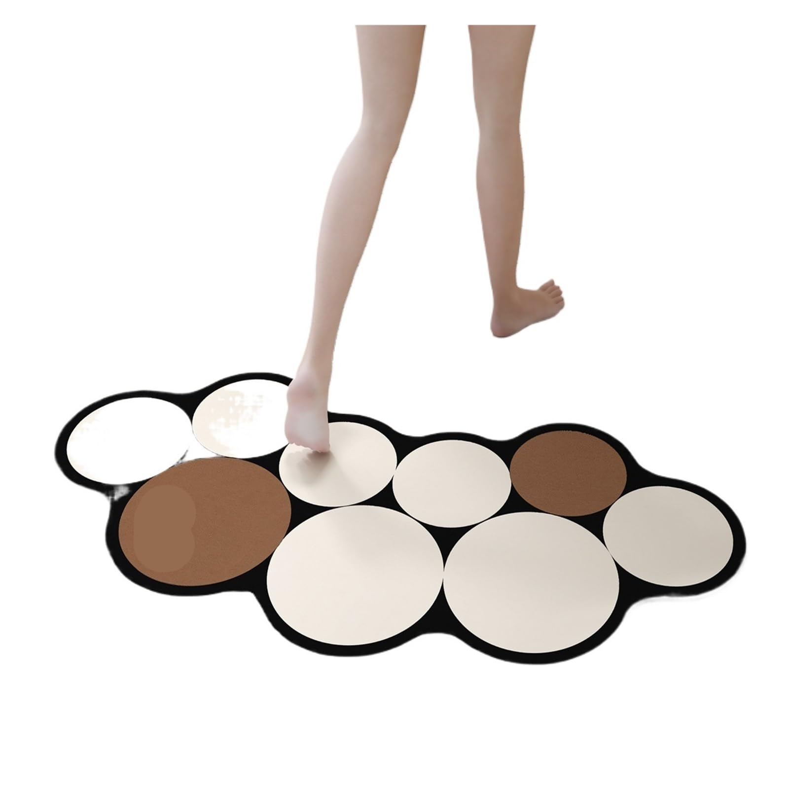 Curved Bathmat Diatomite Bath Mat Bathroom Carpet Quick Dry Non-Slip Foot Floor Mats Super Absorbent Shower Pad Toilet Rug Doormat Washable