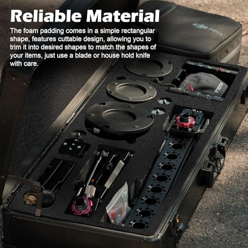 6 Stück Schaumstoff Zuschnitt-400x300x40mm-Schaumstoffinlay für Schutzkoffer-Werkzeugkoffer Kamerakoffer Schaumstoff-zum selbst zuschneiden-Werkzeug Foam