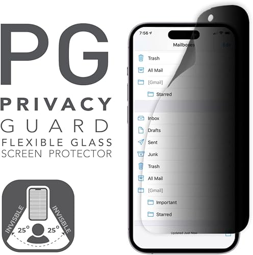 Miniatura 4 de ARMOR Protector de pantalla de vidrio flexible para iPhone 14 Pro protector de privacidad con 9H