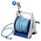 アイリスオーヤマ ホースリール ハイパーリールAタイプ HRA-30AGRM グレー/ブルー 水やり 洗車 掃除