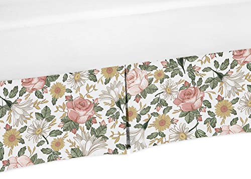 Sweet Jojo Designs Vintage Floral Boho Girl Pleated Baby Nursery Crib Bed Skirt