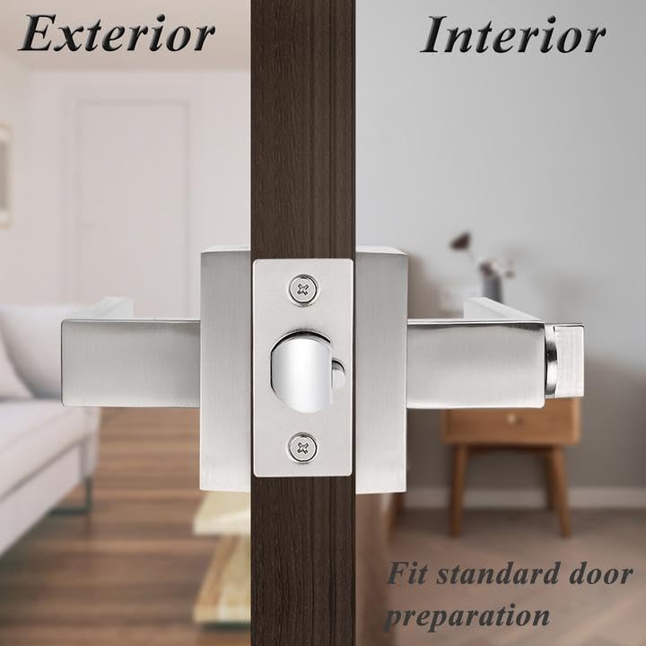 Extérieur d'entrée lock Probrico avec poignée de porte avant à clé - 6