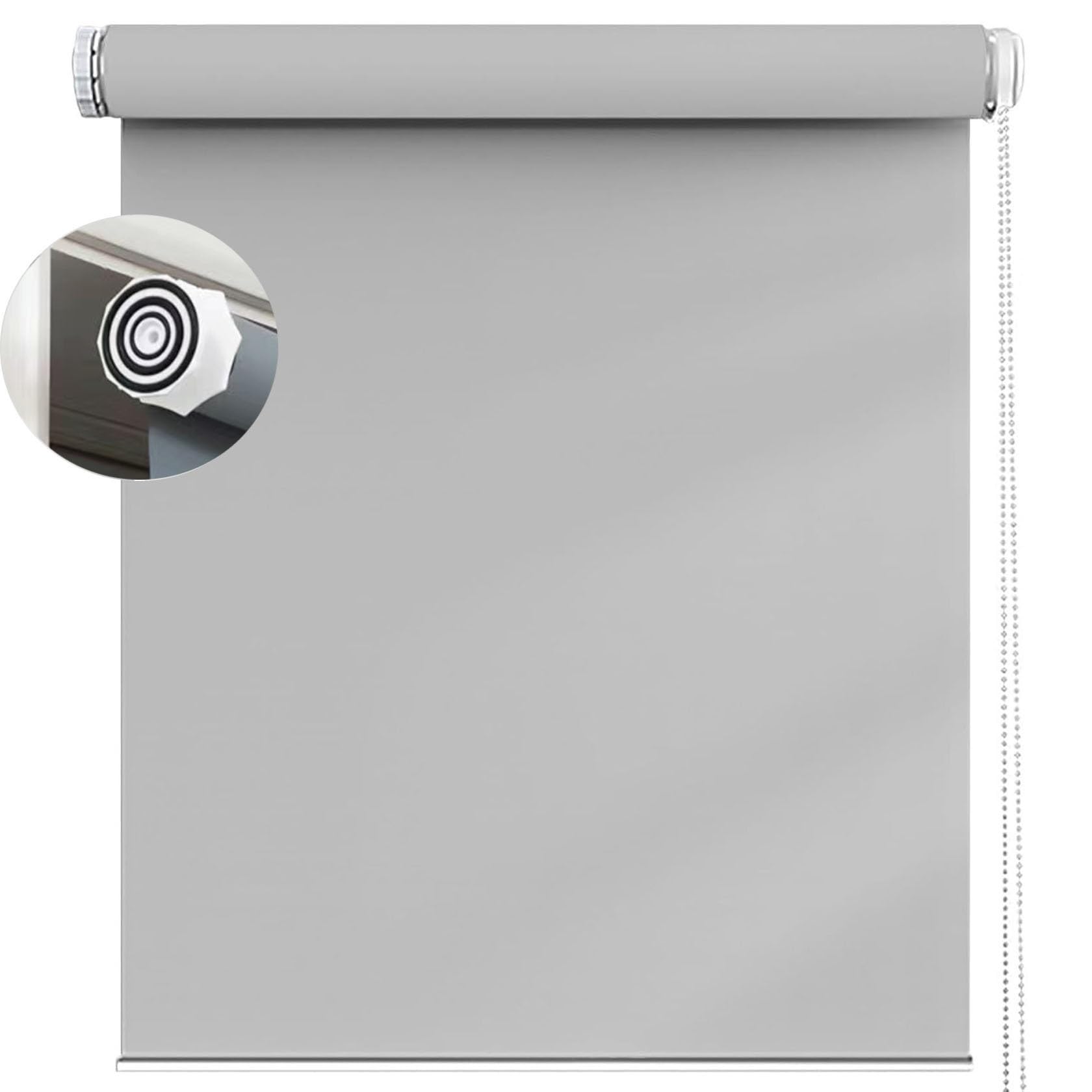 Window Blind 95 x 170 cm Privacy Protection Easy to Install, Roller, Roman and Vertical blinds Durable Fittings Easy Fit for Any Window, Loft, Light Grey