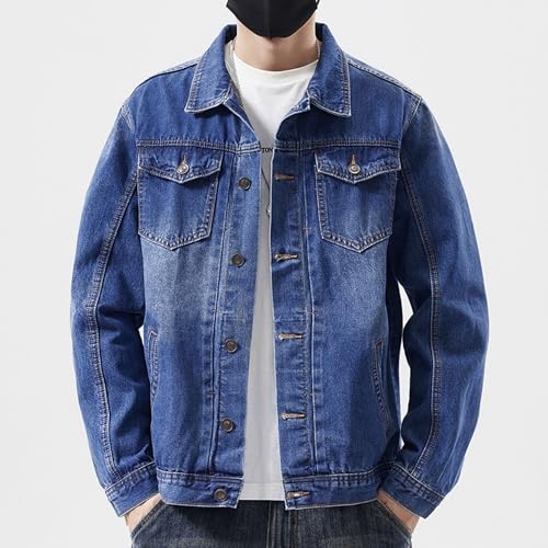 Chaqueta vaquera clásica para hombre azul oscuro miniatura 4