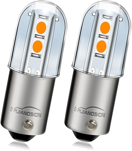 Ruiandsion BA9S - Bombilla LED de 6 V BA9 1895 1891 53 57 47830 64111 3893 amarillo 3030 4SMD chipsets bombillas LED de repuesto para luces