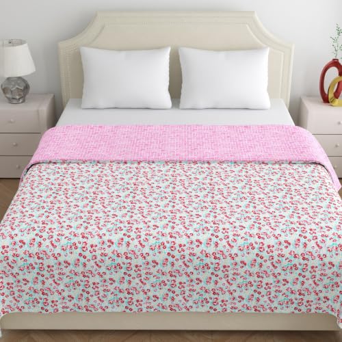 Image of Home Ecstasy 100% Cotton Mulmul Reversible Dohar for Double Bed 210 GSM (86 x 88 inches), Teal