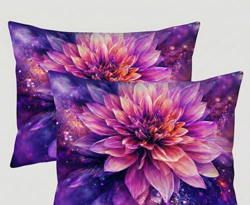 Image of Home Sizzler 7D Digital Print Midnight Bloom Soft Microfiber Double Bedsheet with 2 Pillow Covers, 300TC