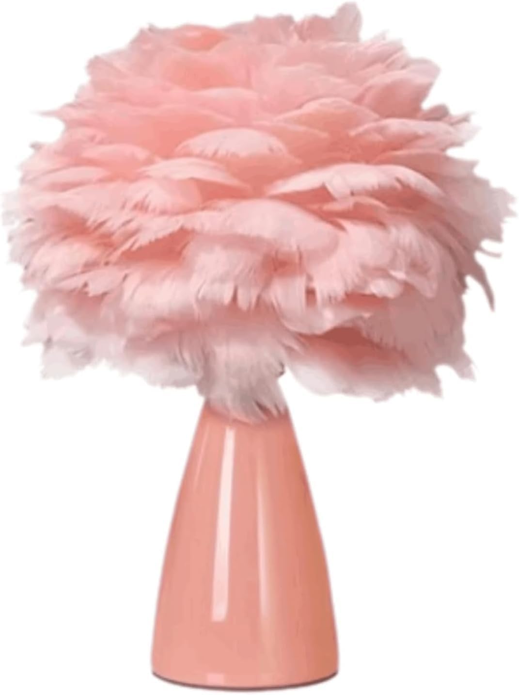 DFAEEKIYO Fashion Bedside Lamps Desk Ceramic Base Table Button Bedroom 11.8 X 14.1in Reading(Pale Red)