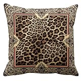 Emvency Throw Pillow Cover Case Beautiful Wild Leo Pattern Leopard Skin Shawl Animal Print Decorative Pillowcase 16'x16'(40cmX40cm) Case Cushion Cover for Bed Couch