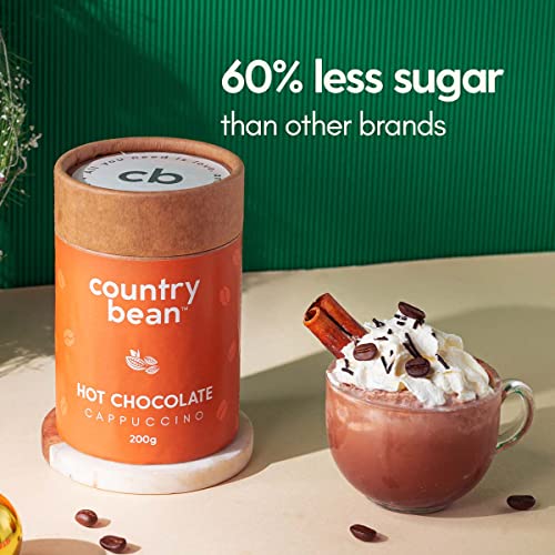 Image of Country Bean Classic and Cappuccino Hot Chocolate | Combo Pack)(200g x 2) | Enjoy hot or cold