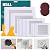WDSHCR Drywall Repair Kit 12 Pieces Aluminum Wall Repair Patch Kit, 4/6/8 inch Fiber Mesh Over Galvanized Plate, Dry Wall Hole Repair Patch Metal Patch with Extended Self-Adhesive Mesh (12 Pcs)