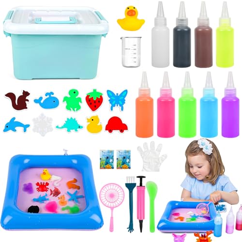 Aqua Gelz Creativo Set, Giocattolo Magico Dell'Elfo Dell'Acqua Fai da te Kit, Giocattolo in Gel D'Acqua Aqua Fairy, Giocattolo Fatto a Mano con Creature Marine Colorate in 3D per Bambini 3+ Regalo (A) Aqua Gelz Creativo Set, Giocattolo Magico Dell'Elfo Dell'Acqua Fai da te Kit, Giocattolo in Gel D'Acqua Aqua Fairy, Giocattolo Fatto a Mano con Creature Marine Colorate in 3D per Bambini 3+ Regalo (A)