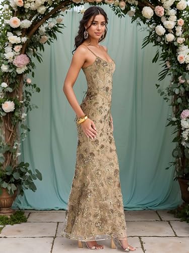 Image of Glitter Sequin Prom Dress for Bachelorette,Birthday,Holiday | Elegant Fully Lined Sparkly Rhinestone Long Dresses for Women Birthday /Formal Galas /Wedding Guest /NYE /Homecoming