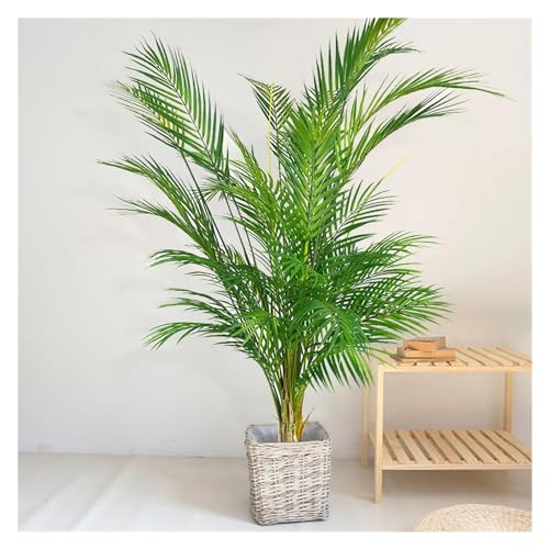 Aqxyxsw Grande Branche de Fausses Plantes de Palmier artificielles de 120cm, Feuilles de Palmier au Toucher réel, Branches de Plantes Tropicales for la décoration intérieure du Bureau et de la Maison
