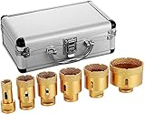 Mophorn Diamant Lochsäge 6 PCS 20/35/40/45/50/68mm Diamantbohrer-Set M14 0,8/1,4/1,6/1,8/2/2,7 inch für Granit-Feinsteinzeug und Fliesen