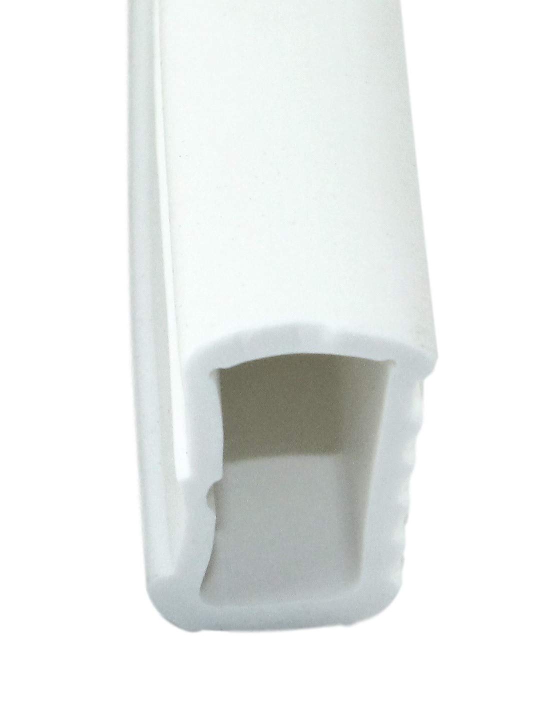 SN-TEC Universal Stahlzargendichtung, Türdichtung SNZ 1110, Breite: 10mm, Höhe: 16mm zum einstecken, Farbauswahl: Weiß/Grau (30 Meter, Weiß)