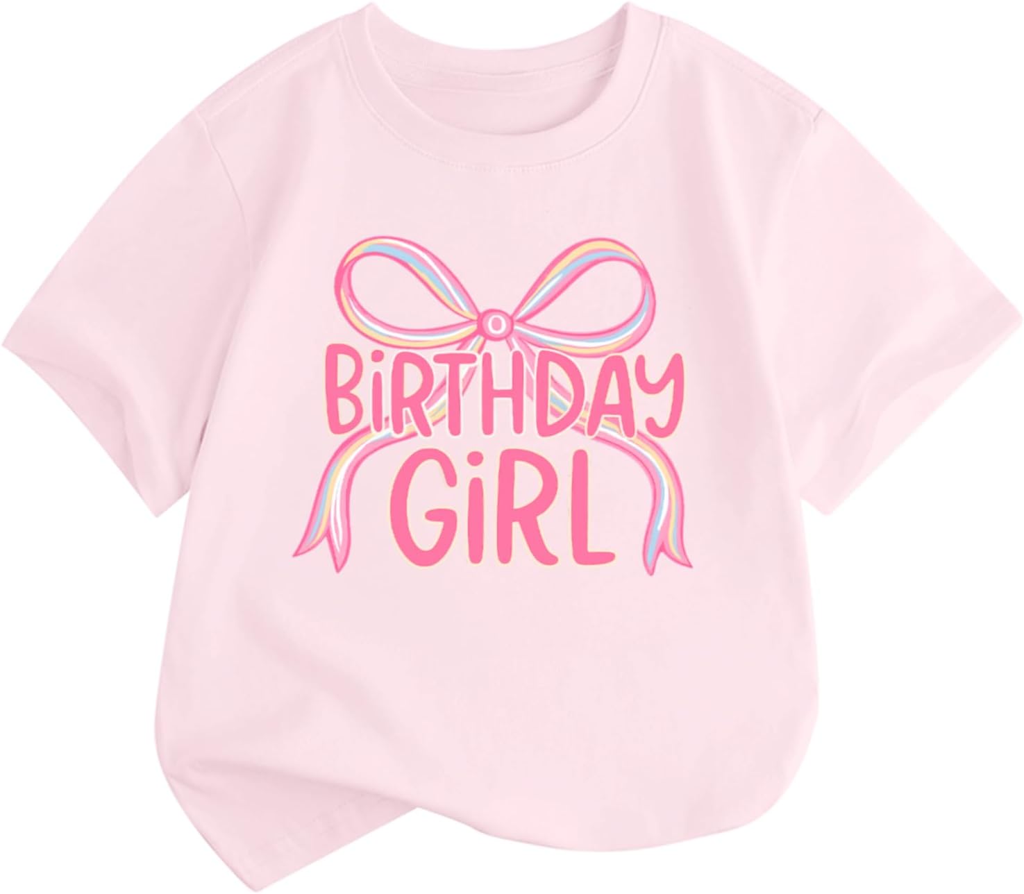 BeWithYou Birthday Girl Shirt Cute Bow Shirts 4th 5th 6th 7th 8th 9th 10th 11th 12th 13th Graphic Tee for Kids Party Tees Top