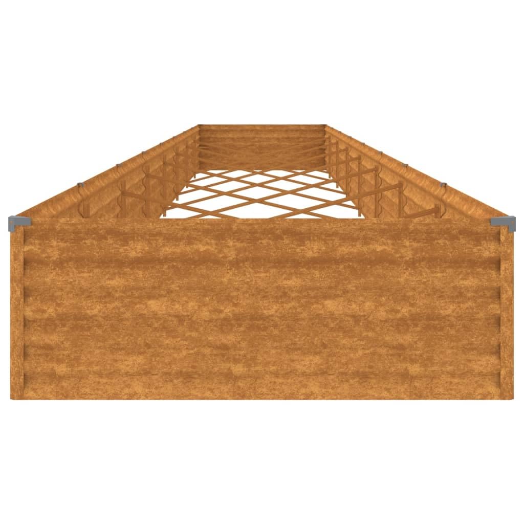 vidaXL Podwyższona donica, 770x100x36 cm, stal kortenowska