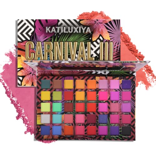 Katiluxiya Paleta de colores de sombra de ojos profesional de 40 colores, metálico Sombra de ojos Paleta de maquillaje Brillo, Mate de color de alto color y paletas de maquillaje shimmers (A Set)