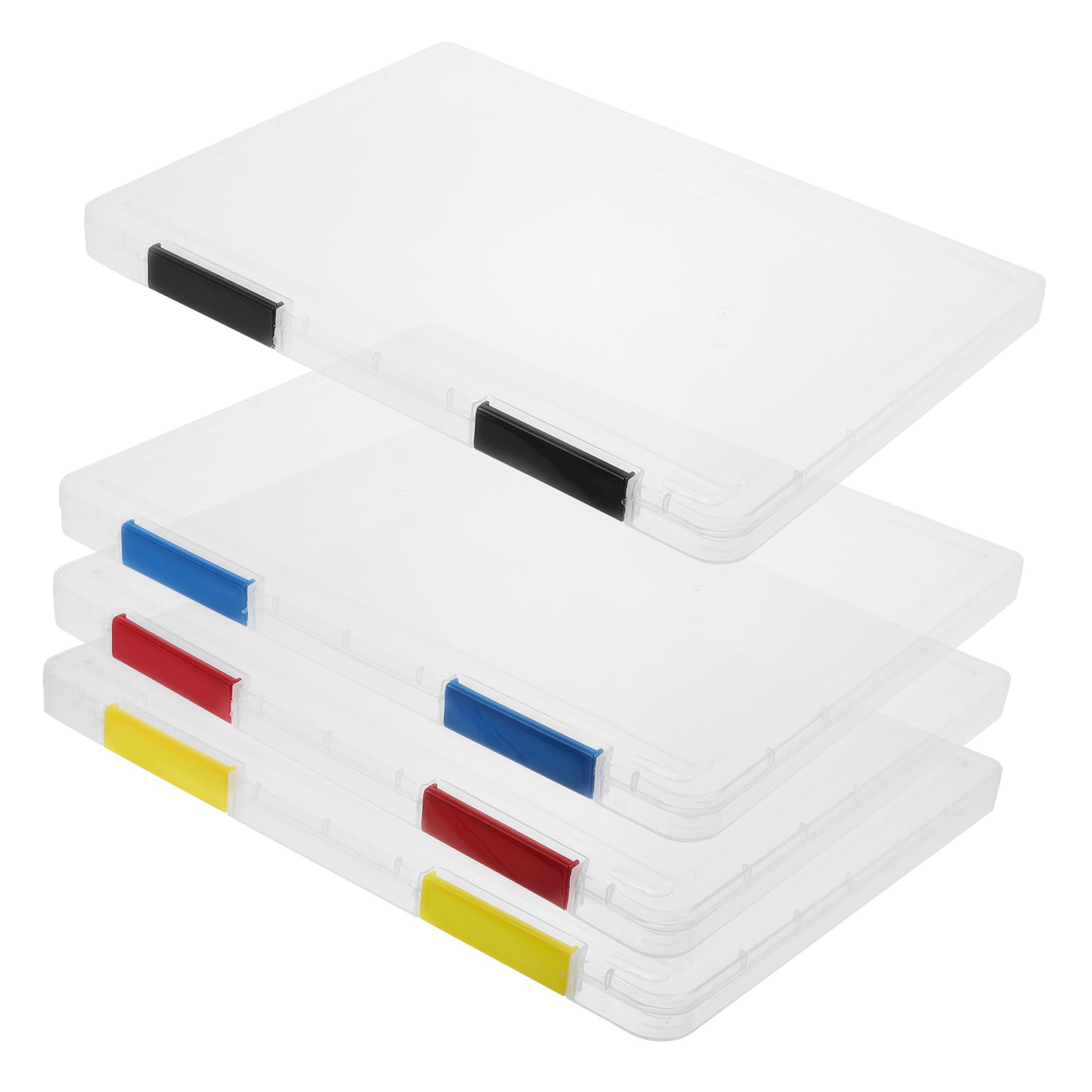 NUOBESTY 4 Stück Transparente A4-filebox aus Kunststoff für Dokumente