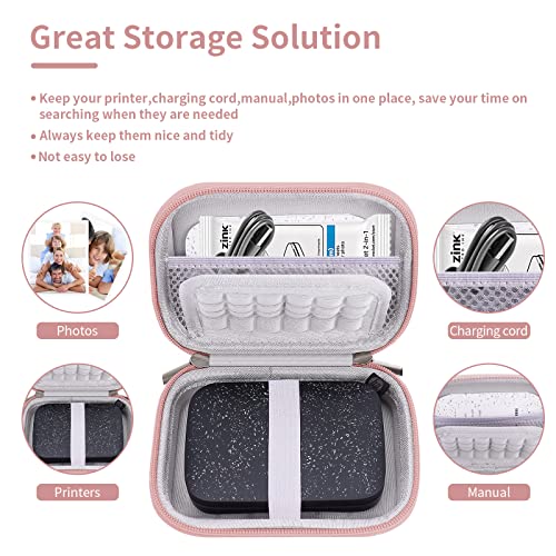 Hesplus Storage Case For Hp Sprocket Portable Photo Printer And (2Nd Edition) Polaroid Zip/Snap/Snap Touch, Kodak Step Printomatic Mini 2 Hd Wireless Mobile Printer, Hold Photo Paper And Cable #TOP2