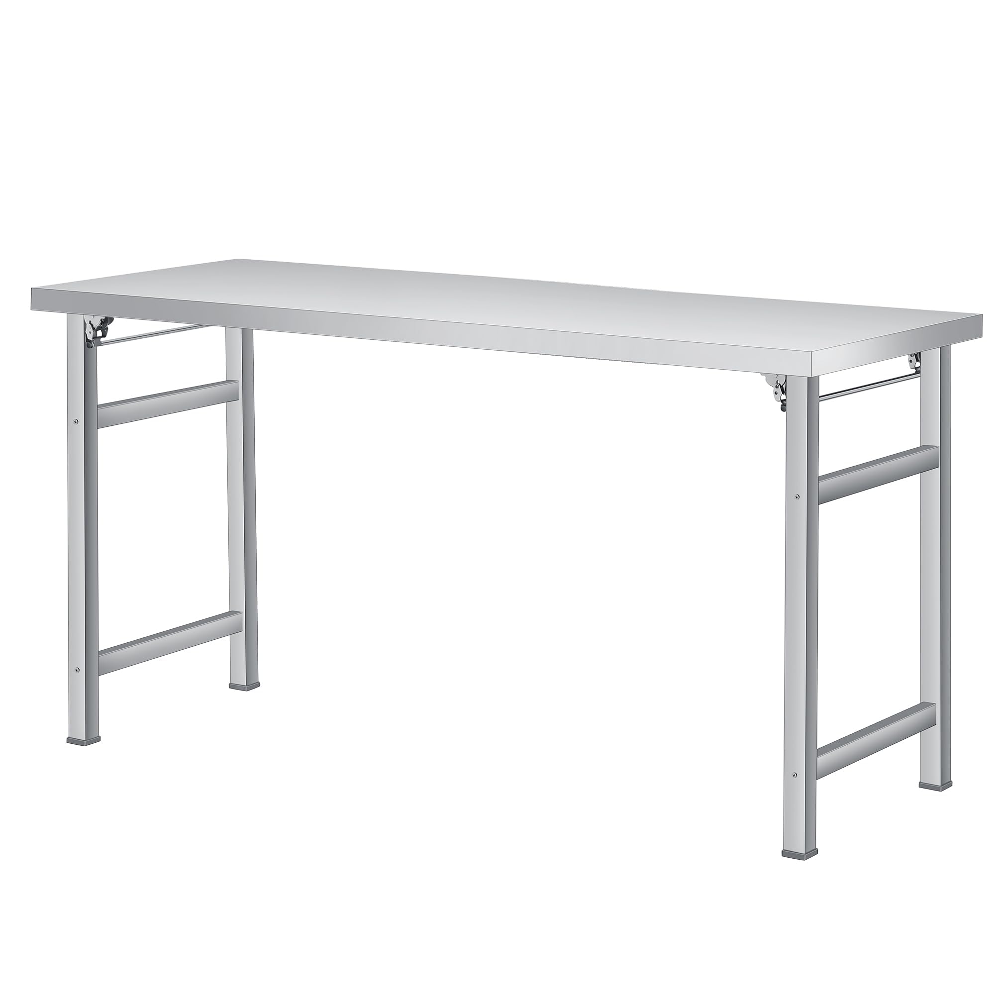 Garvee Edelstahl Arbeitstisch klappbar 152x61 cm mit 236 kg Tragkraft
