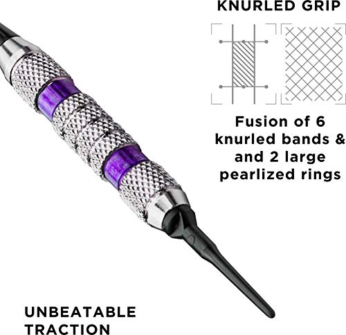 Viper Wind Runner Soft Tip Darts, Purple Rings, 18 Grams #TOP5