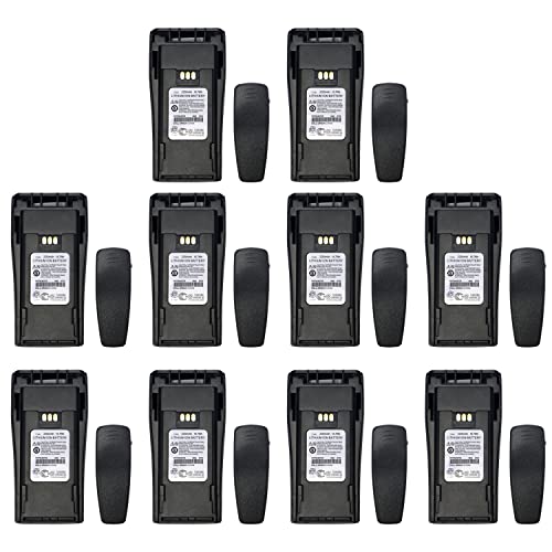 (10PCS) NNTN4497DR NNTN4497CR 7.4v Battery NNTN4497 NNTN4497AR NNTN4496 Replacement Battery [Upgraded] for Motorola CP200 CP200D CP150 CP340 CP360 CP380 GP3688 GP3188 XIRP3688 Batteries With Belt Clip