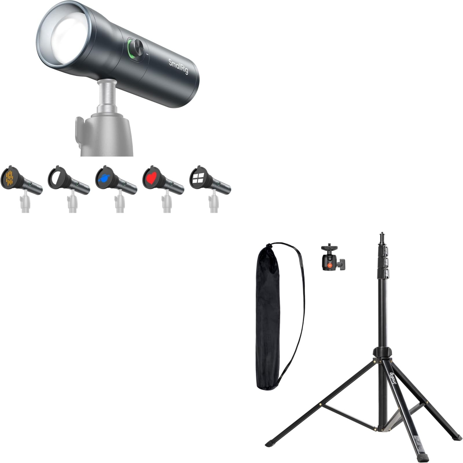 SMALLRIG RF10C Lampe LED RGB Compacte et Son Pied Extensible 200cm - 8