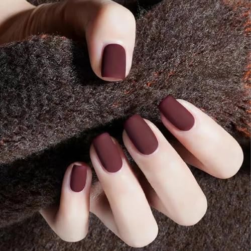 COSMOO Cherry Red Matte Nail Polish, Wine Red Quick Dry Nail Lacquer...