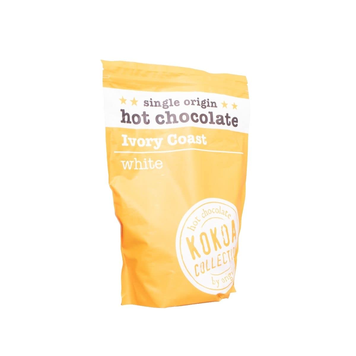 Kokoa Collection | Ivory Coast White Hot Drinking Chocolate Buttons | Award Winning White Tablets | Academy of Chocolate Silver Award 2019 | GM & Gluten Free