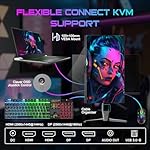 SANSUI 27 inch WQHD 180Hz Gaming Monitor 1440P-AMD FreeSync 1ms DCI-P3 93% Fast IPS Computer Monitor,Height Adjustable Vertical/Horizontal Rotating, 2×DisplayPort/HDMI 丨HDR丨Low Motion Blur 丨Speakers - Image 4