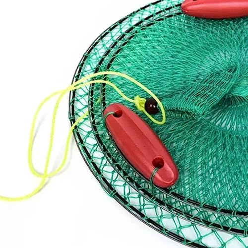 Covo Samburá Flutuante Viveiro Pesca Reforçado com Aço Cesto Retrátil Isca Nylon Pesca Tilápia Lamba