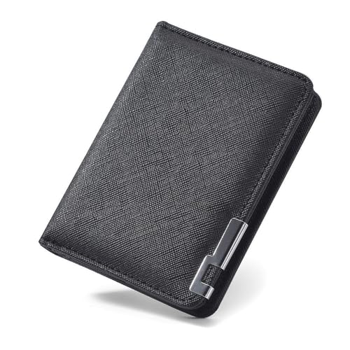 Men's Short Wallet, PU Leather Soft Cash Bag Coin Purse Card Holder, Portable Pocket Short Purses Vintage Coin Pouch(White)4