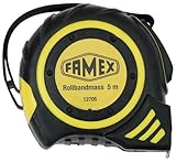 Famex 12705 Rollbandmaß mit Stopper, 5 m