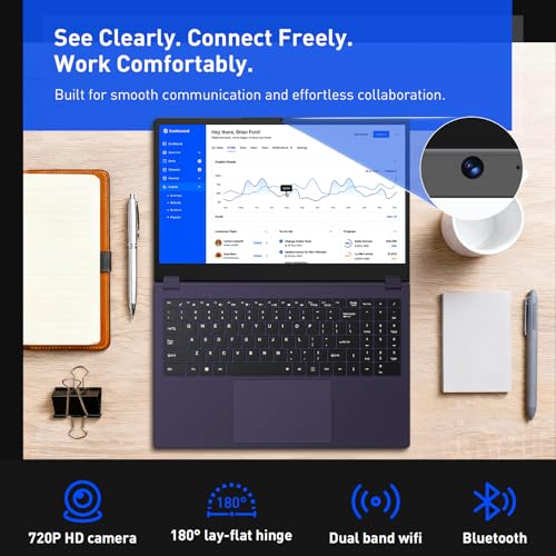 Image of 15.6 Inch 2-in-1 Touchscreen Laptop, 360 Flip Convertible Notebook, Core m3-8100Y, 16GB RAM 512GB SSD, FHD IPS Display, Win 11 Pro, WiFi 5, BT 5.1, Lightweight Computer for Work, Study & Travel