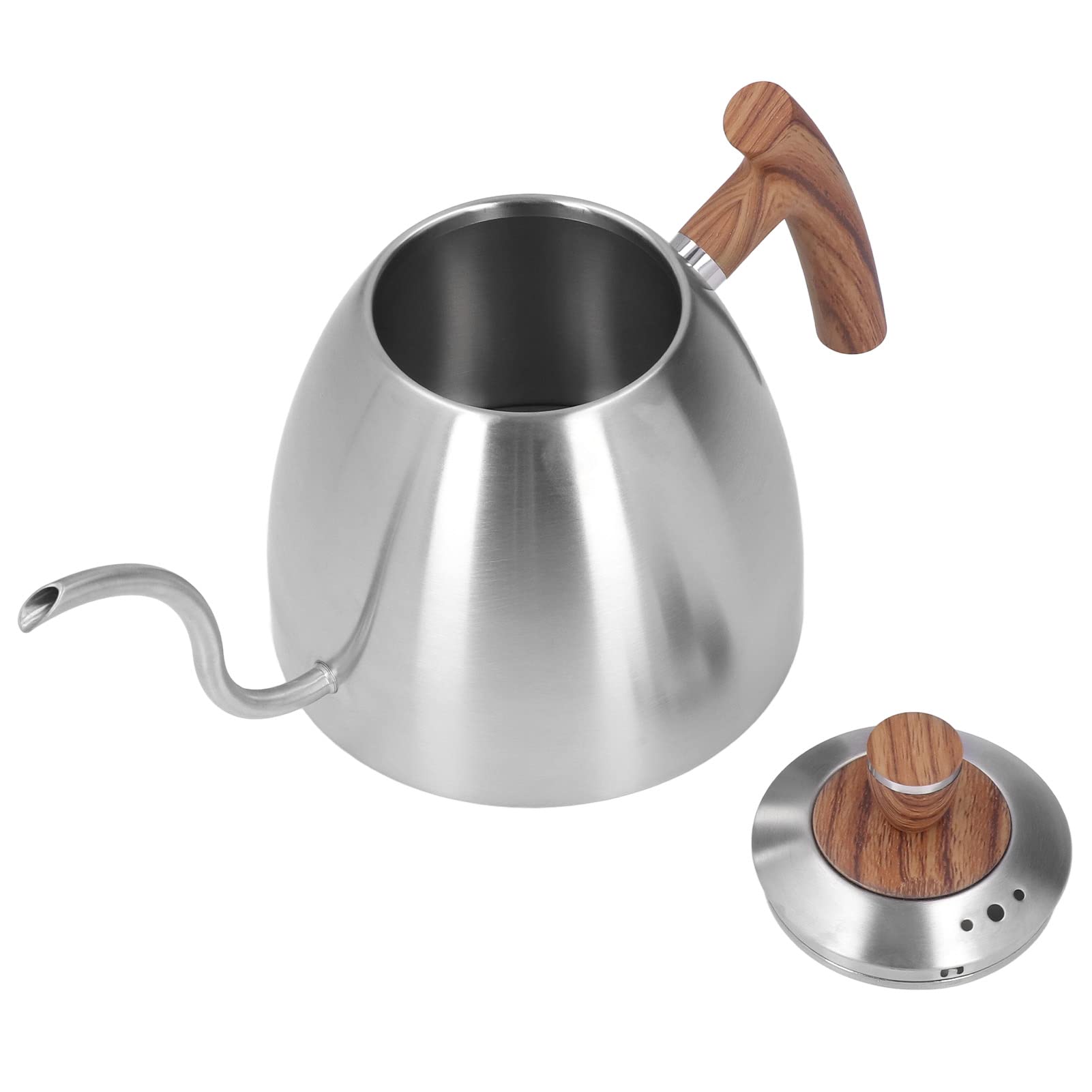 Hervidor de café para Verter, Hervidor de Cuello de Cisne de Acero Inoxidable de Primera Calidad, de Agua de 800 Ml con Ergonómico y Control Preciso, Ideal para el Hogar, la Oficina y la