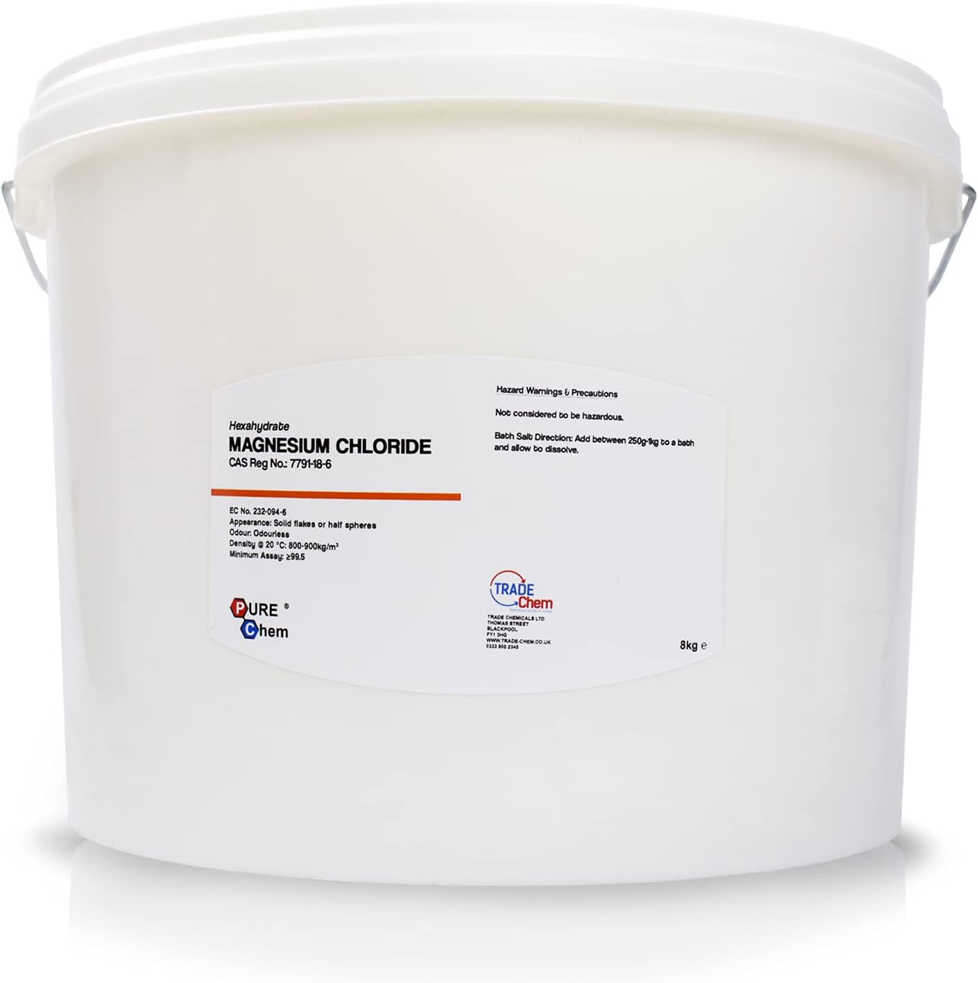 Magnesium Chloride Flakes Dead Sea Salts | 100% Pure | Bath Soak (8KG)