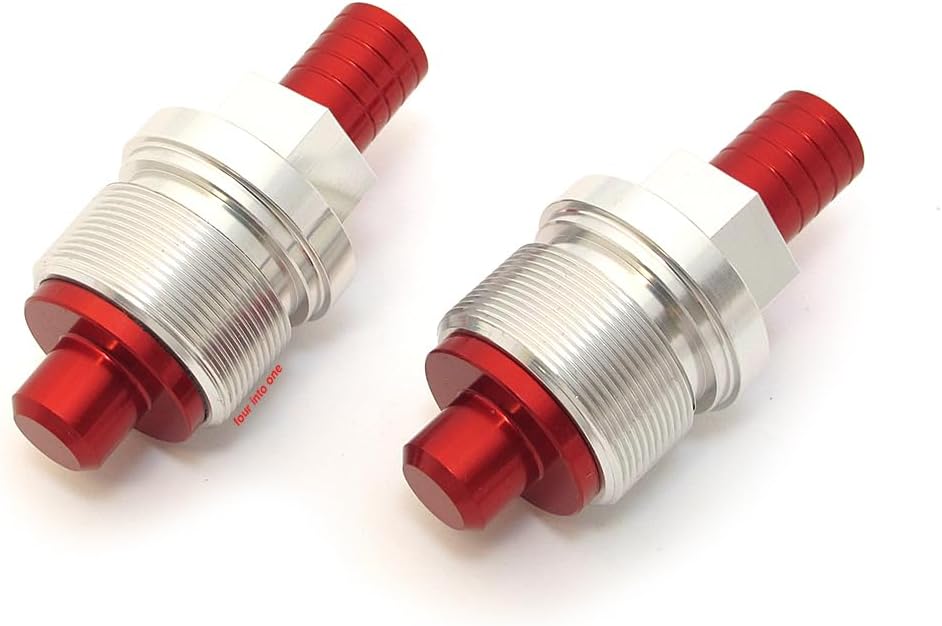 TTR400 Preload Adjuster Set - 33mm - Silver & Red