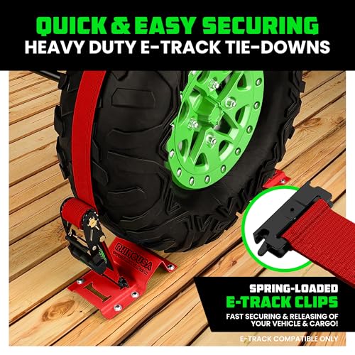 Image of Rhino USA Wheel Chock Tie Down Kit (4,500lb) - 4 Straps & 8 Chocks