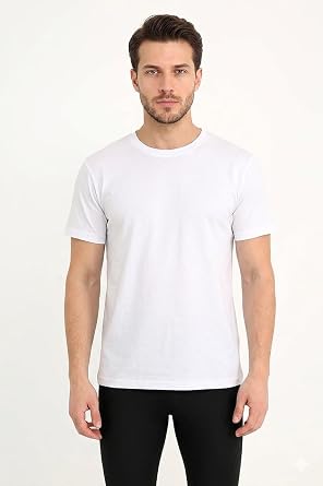 Erkek Basic Ti rt - Regular Fit Bisiklet Yaka%100 Pamuklu