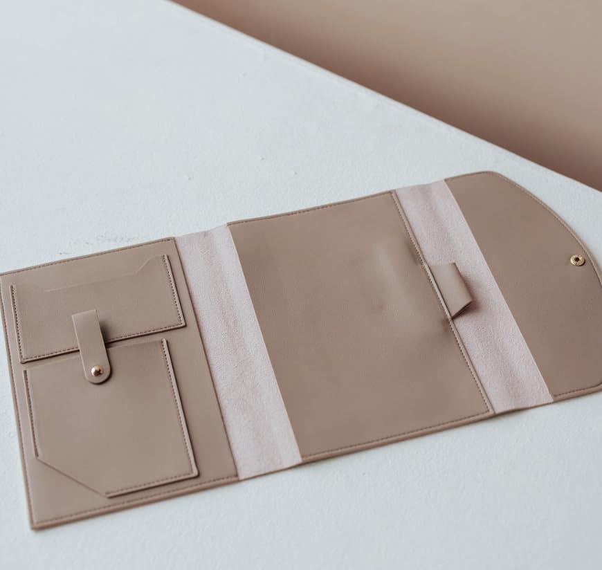 ORGANISER/PORTFOLIO - Cover for Planners/Notebooks, organiser compendium, stationery gift/stationery accessory/folder (Coffee)