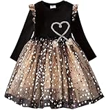 VIKITA Toddler Girl Dress Winter Long Sleeve Tutu Party Dresses for Girls 3-7 Years, Knee-Length (LH4866, 5T)